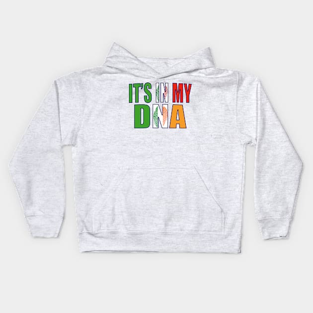 Italian And Irish DNA Mix Flag Heritage Gift Kids Hoodie by Just Rep It!!